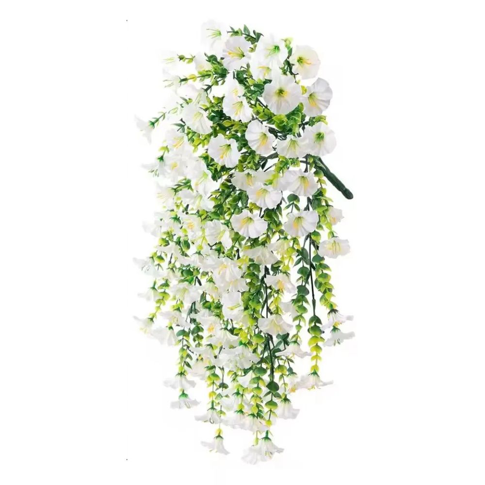 Artificial Morning Glory Vine with UV Resistant Blooms and Flexible Stems, 29.52in
