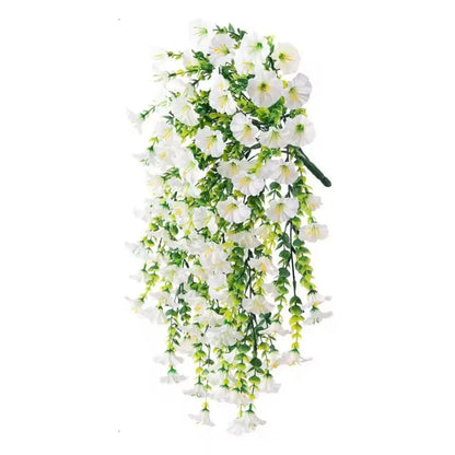 Artificial Morning Glory Vine with UV Resistant Blooms and Flexible Stems, 29.52in
