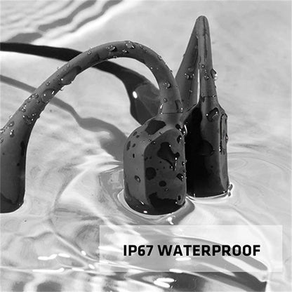 Bone Conduction Headphones with Open Ear Design and Wireless Bluetooth, Sweatproof for Outdoor Sports