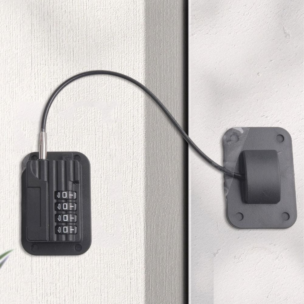 Refrigerator Door Lock with Adjustable Strap and Custom Password Code