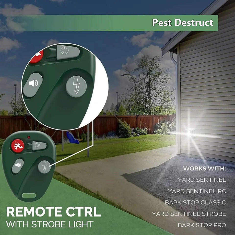 Motion Activated Ultrasonic Bird Repeller with Solar Power and Flashing Lights