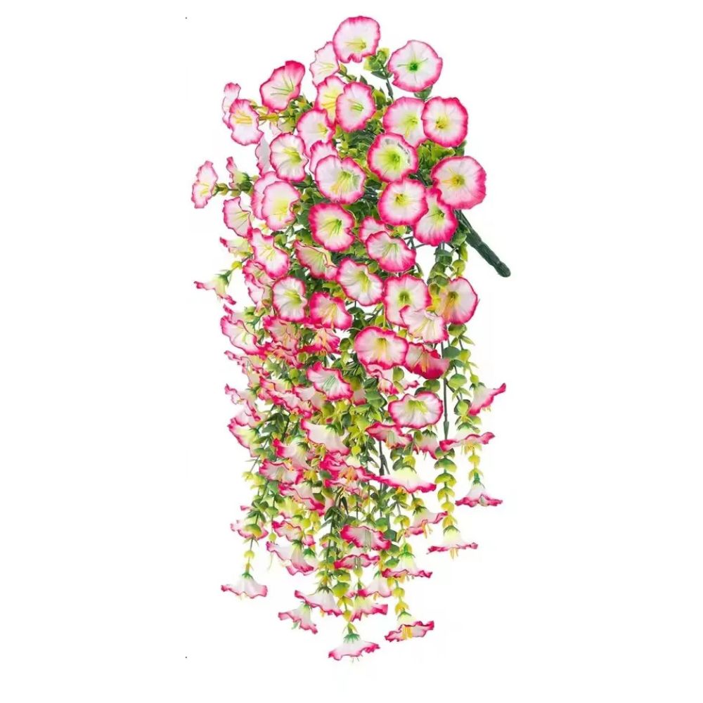 Artificial Morning Glory Vine with UV Resistant Blooms and Flexible Stems, 29.52in