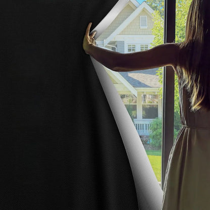 Static Cling Blackout Window Shade with Complete Light Blocking and Privacy Protection