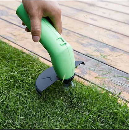 Cordless Grass Cutter with Adjustable Pole and Debris Shield, Lightweight Handheld