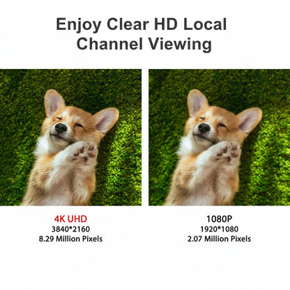 Indoor Digital TV Antenna with Signal Booster and 37dB Amplification for Local Channels