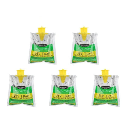 Disposable Fly Trap with Water Activated Bait and Hanging Loop for Outdoor Use