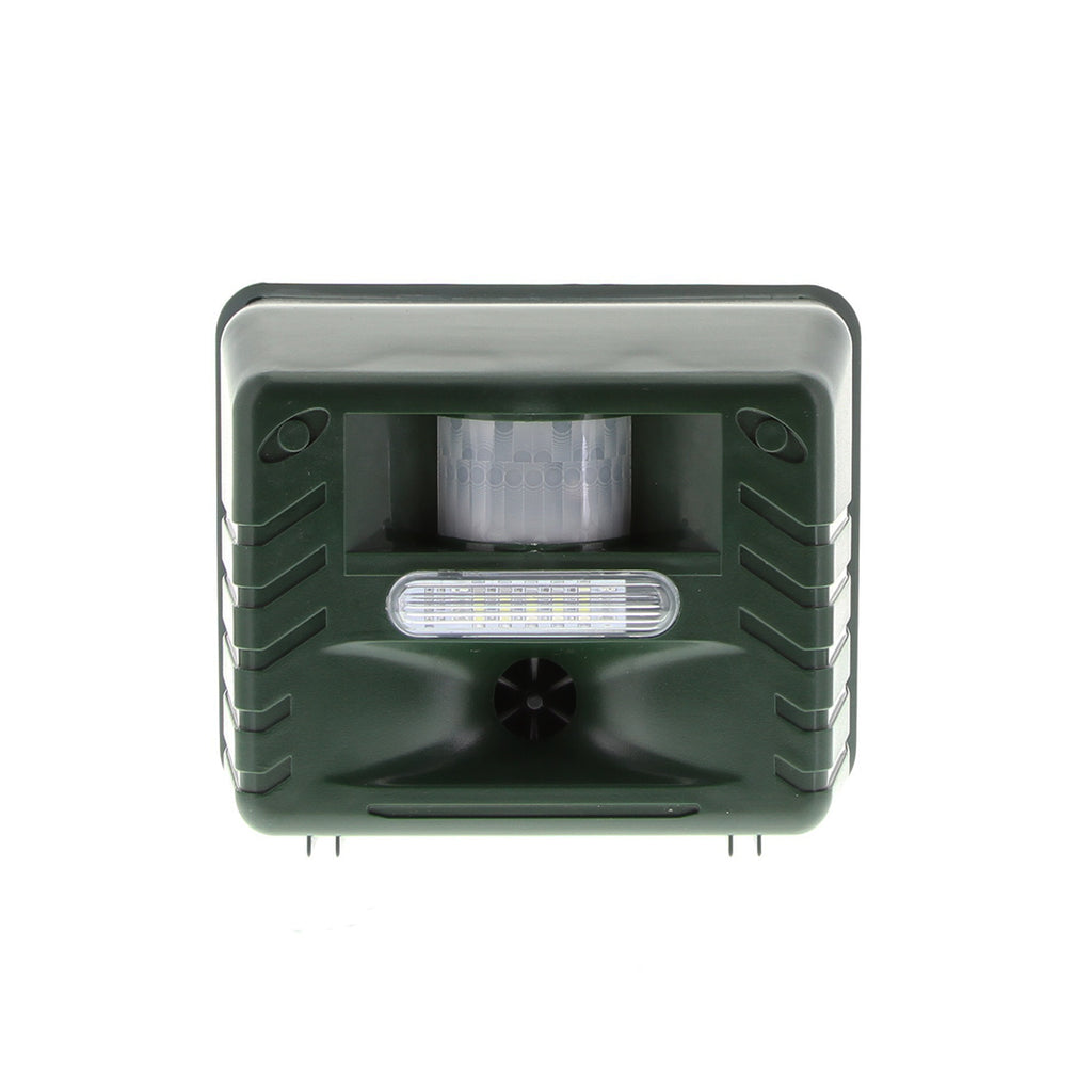Motion Activated Ultrasonic Bird Repeller with Solar Power and Flashing Lights
