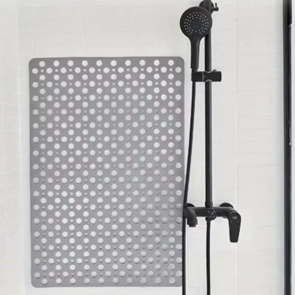Suction Cup Bath Mat with Textured Grip and Drainage Holes, Machine Washable