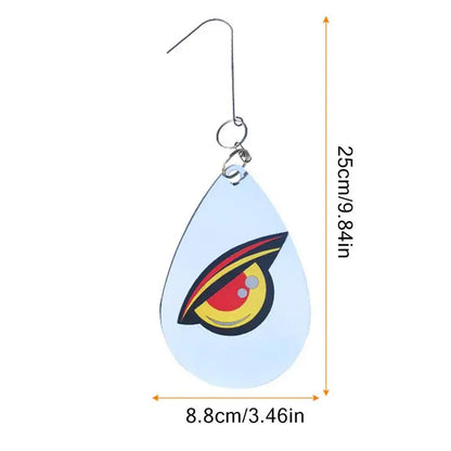Reflective Bird Repeller Disc with Predator Eye Pattern and Stainless Steel Rings