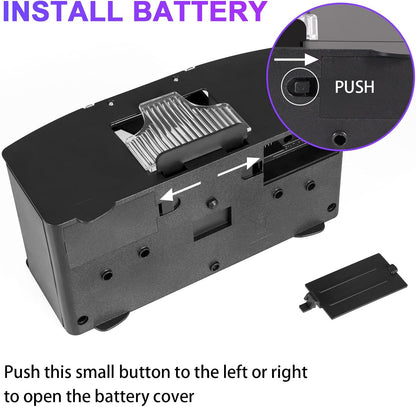 Dual Deck Card Shuffler with Battery Power and One Button Operation