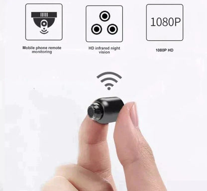 Compact HD Security Camera with Night Vision and Motion Detection, WiFi Remote Monitoring