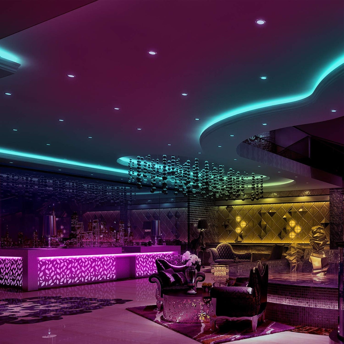Multi-Color LED Strip Light 32.8ft with Infrared Remote and 16 Color Options