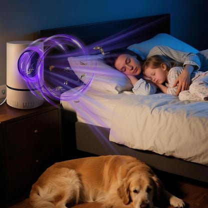 Silent UV Mosquito and Fly Trap with 6 LED Bulbs and Removable Collection Tray