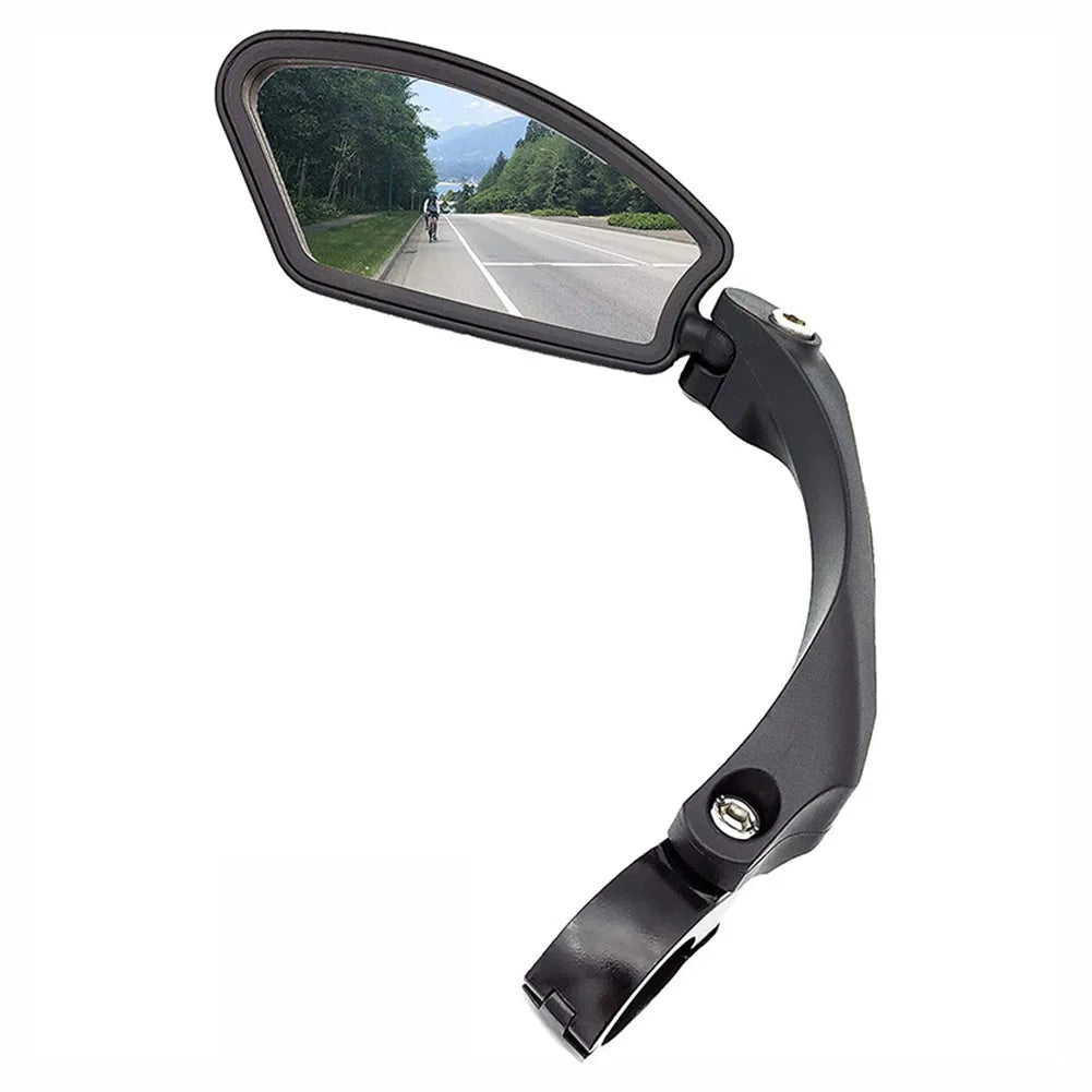 Handlebar Mirrors with 360-Degree Rotation and Wide Angle Glass, Foldable Design