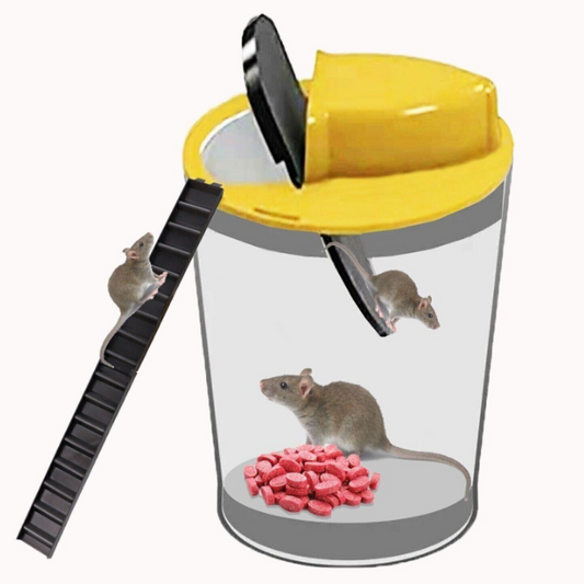 Automatic Bucket Mouse Trap with Dual Climbing Ladders and Auto Reset Mechanism