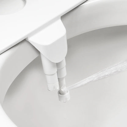 Bidet Attachment with Dual Nozzle Spray and Adjustable Water Pressure