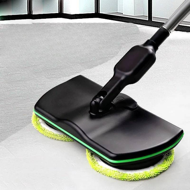 Electric Spin Mop with Dual Motors and Adjustable Rod, 40-50 Minute Runtime