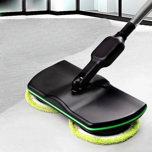 Electric Spin Mop with Dual Motors and Adjustable Rod, 40-50 Minute Runtime