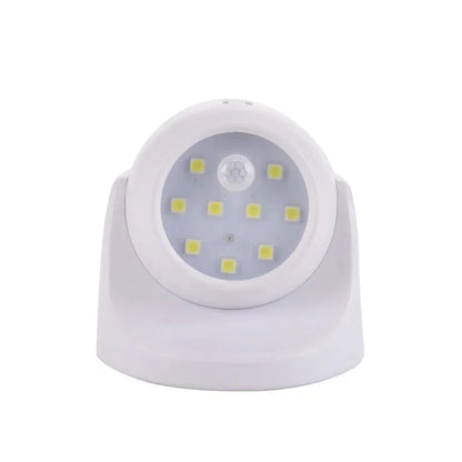 Motion-Activated LED Spotlight with 360° Rotatable Head and Weatherproof Design