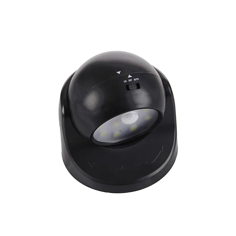 Motion-Activated LED Spotlight with 360° Rotatable Head and Weatherproof Design