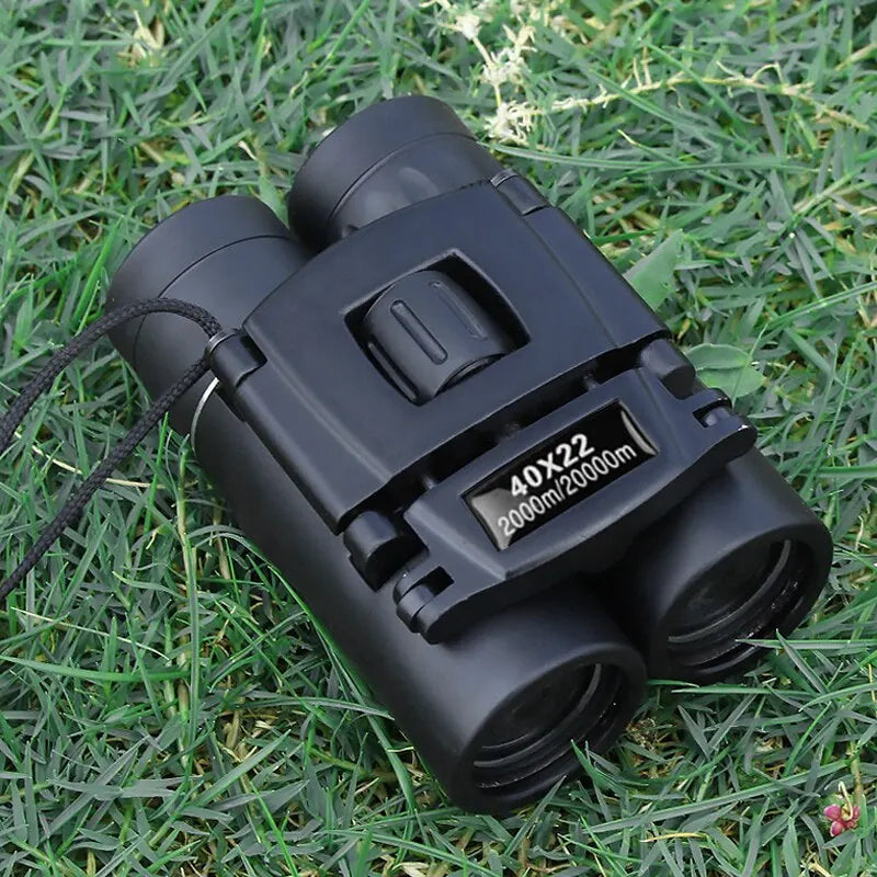 40x Magnification Compact Binoculars with Infrared Lens Coating and Foldable Design