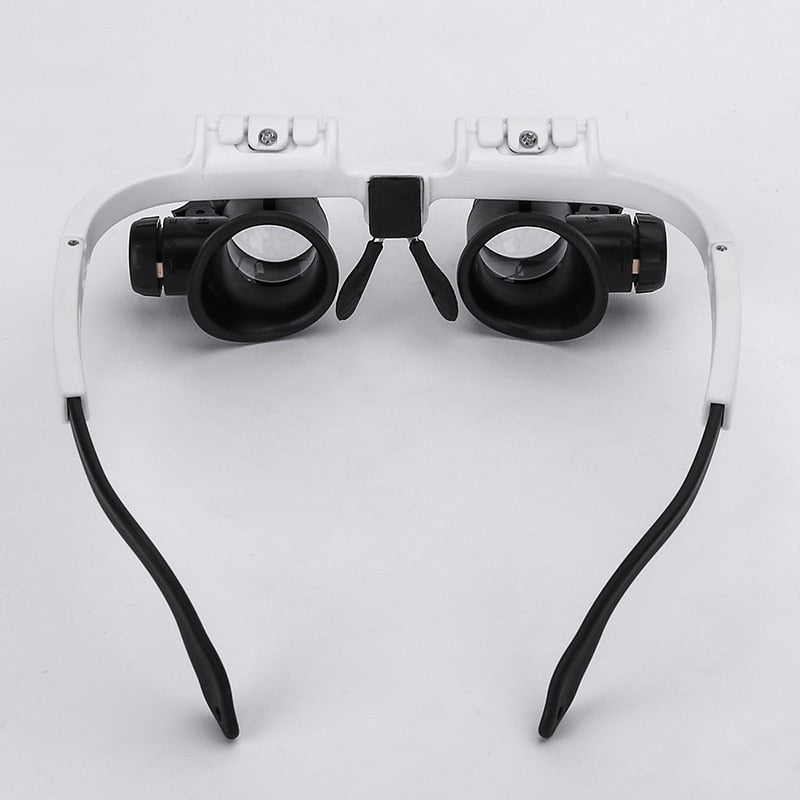 Magnifying Glasses with Dual LED Lights and Four Interchangeable Lenses