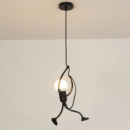 Character Design LED Ceiling Light with Warm Glow and Metal Construction