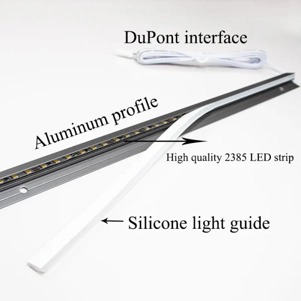 Under Cabinet LED Strip Light with 45-Degree Beam and Customizable Length, Aluminum Housing