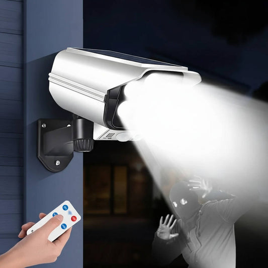 Solar Motion Sensor Floodlight with 77 LED Bulbs and 360-Degree Rotation, IP65 Waterproof