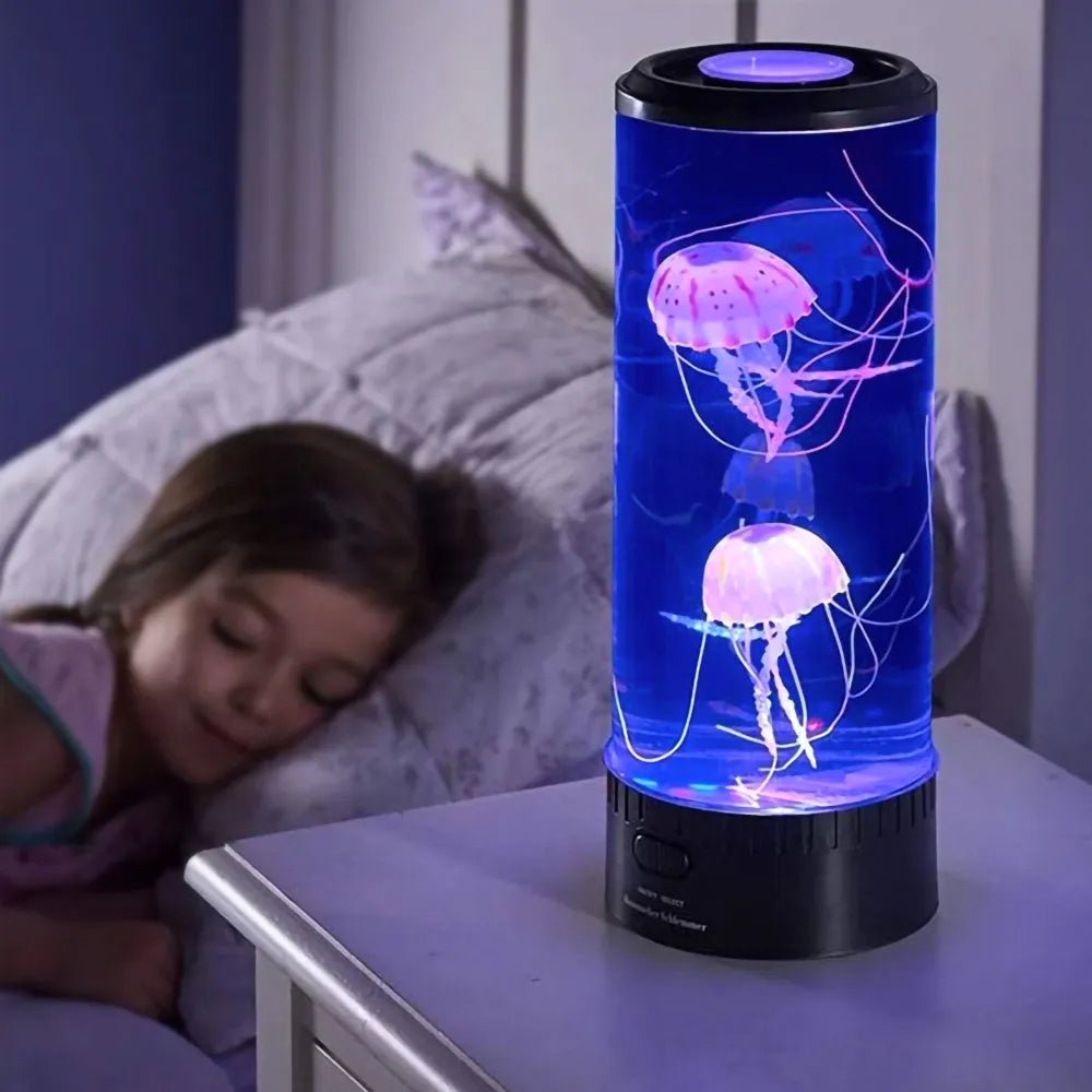 Jellyfish Aquarium Night Light with Color-Changing LED and Motorized Water Motion
