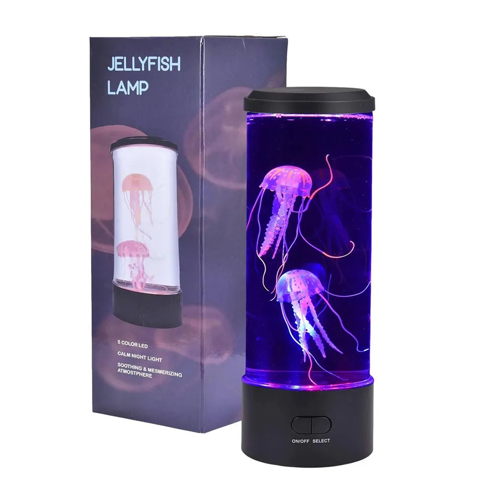 Jellyfish Aquarium Night Light with Color-Changing LED and Motorized Water Motion