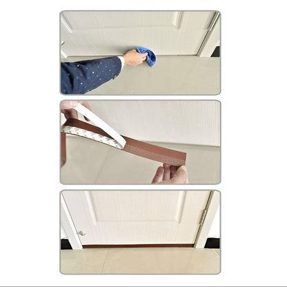 Silicone Door Seal Strip with Adhesive Backing and Insect Barrier, 5 Meters
