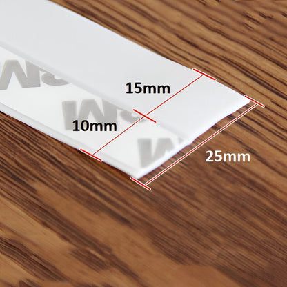 Silicone Door Seal Strip with Adhesive Backing and Insect Barrier, 5 Meters
