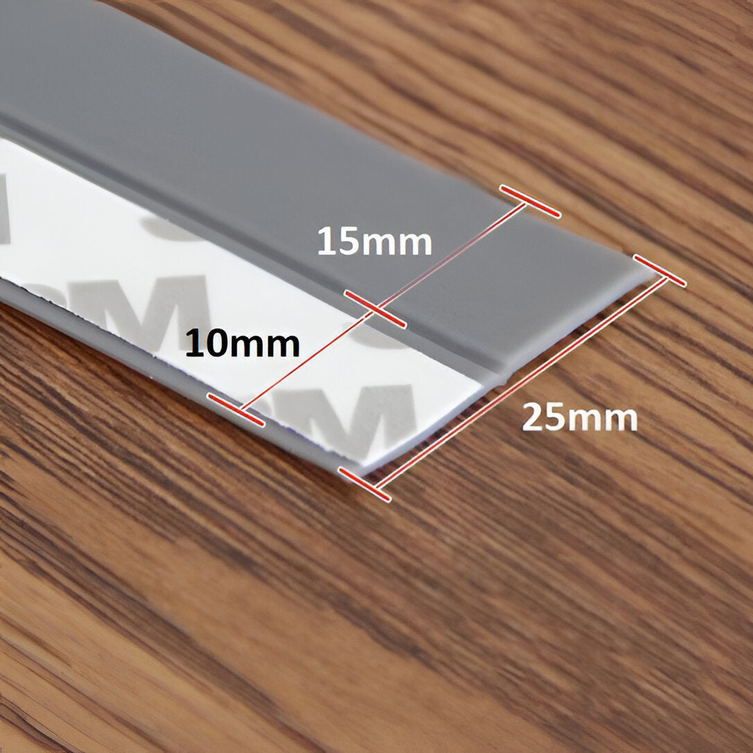 Silicone Door Seal Strip with Adhesive Backing and Insect Barrier, 5 Meters