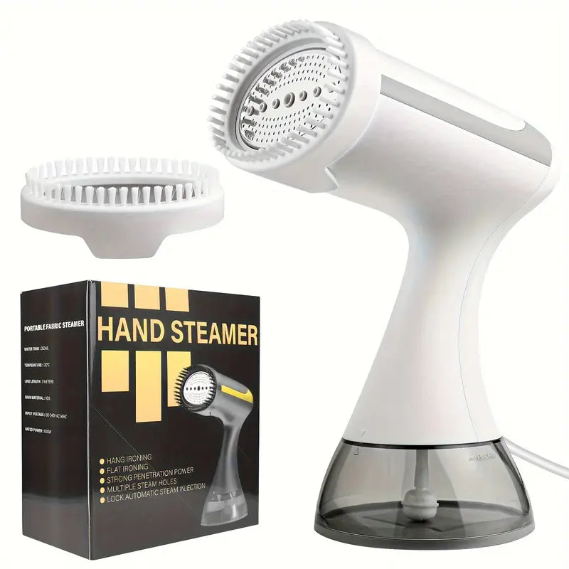 Handheld Garment Steamer with 1500W Power and 30-Second Heatup, Compact Travel Design
