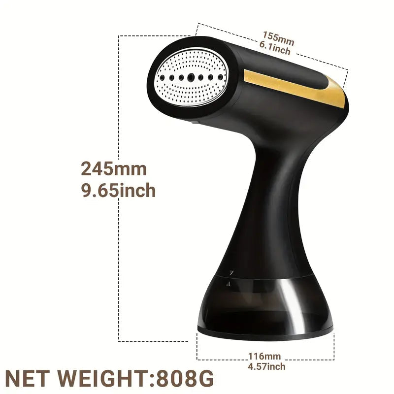 Handheld Garment Steamer with 1500W Power and 30-Second Heatup, Compact Travel Design