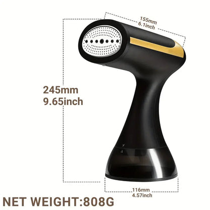 Handheld Garment Steamer with 1500W Power and 30-Second Heatup, Compact Travel Design