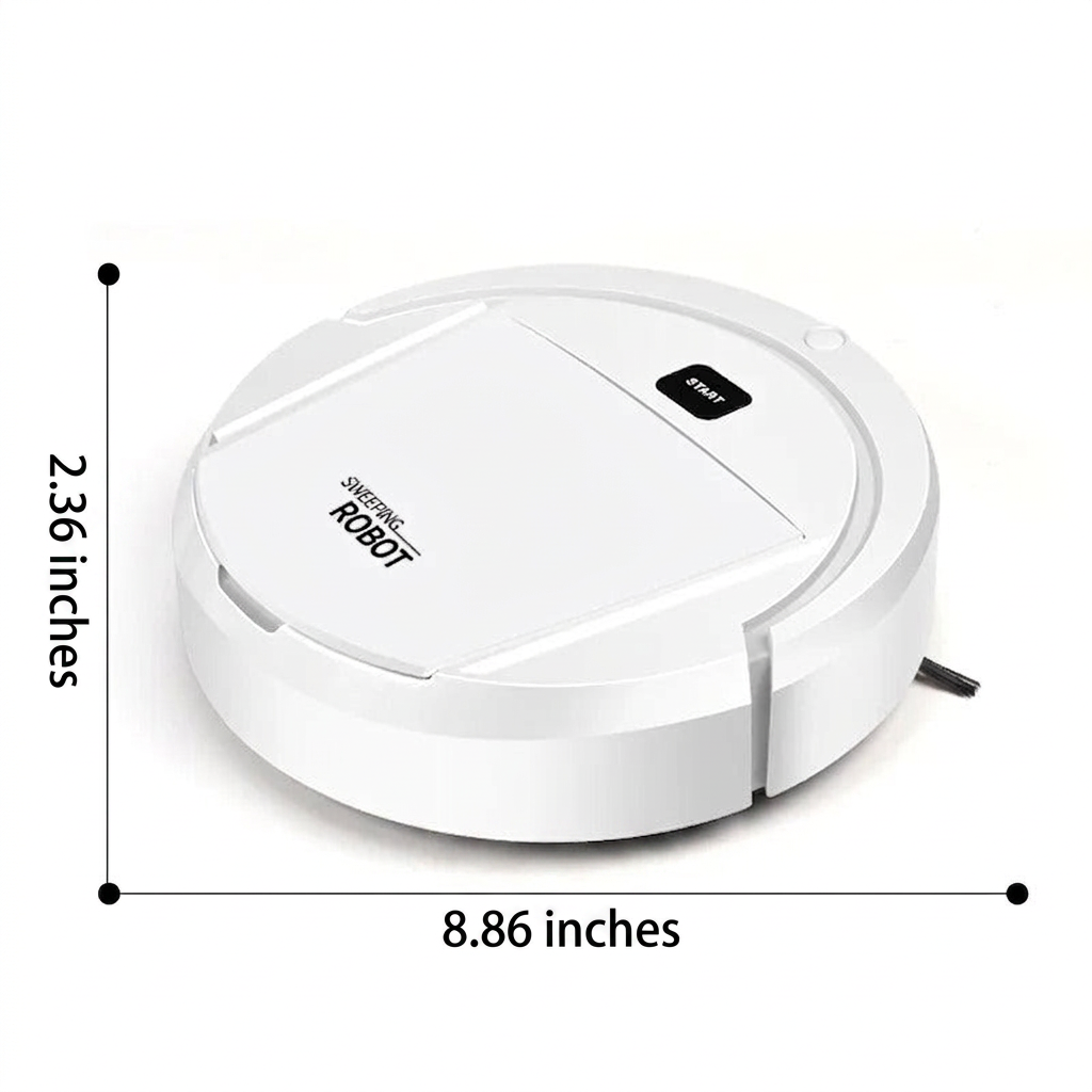 Robot Vacuum Cleaner with Quiet Operation and Fine Particle Filtration for Hard Floors