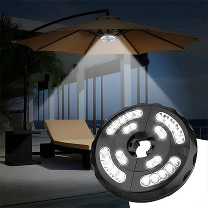 Rechargeable Parasol Light with Warm White LED and USB Charging
