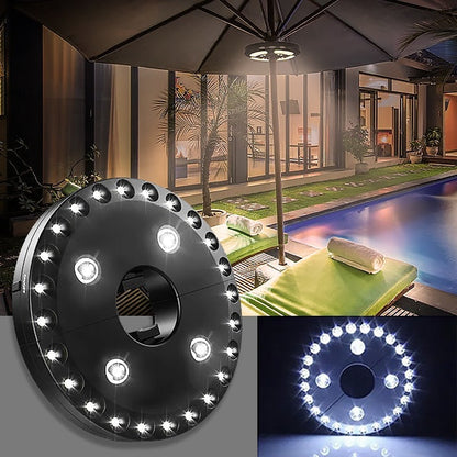 Rechargeable Parasol Light with Warm White LED and USB Charging