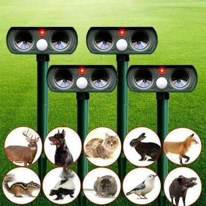 Motion Activated Ultrasonic Deer Repeller with Solar Power and Waterproof Design