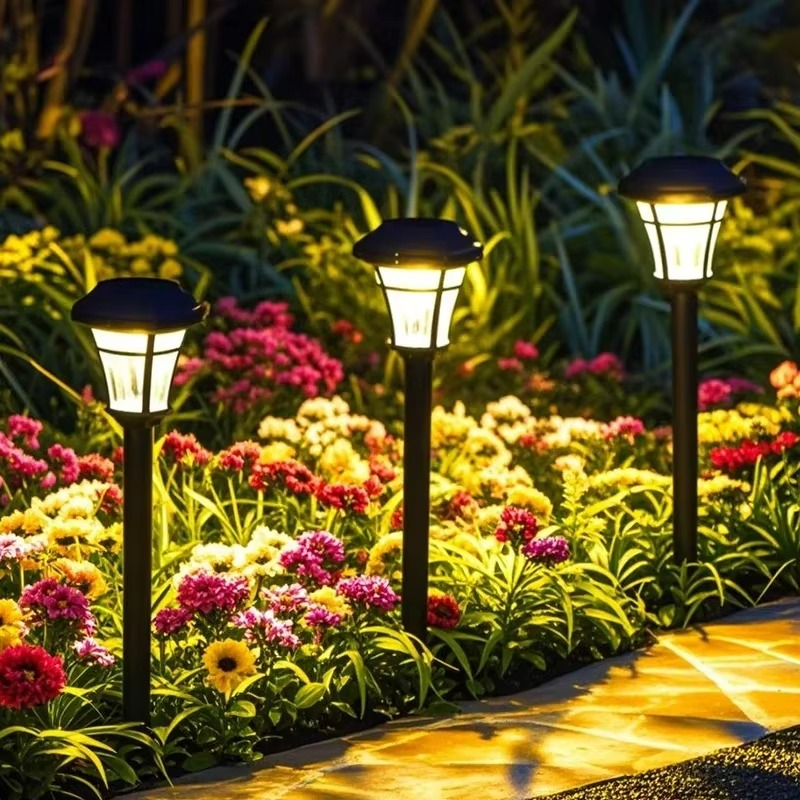 Solar Pathway Ground Light with Automatic Dusk-to-Dawn Sensor and Waterproof Design