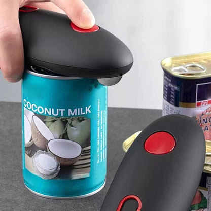 Battery-Powered Can Opener with One-Touch Button and Smooth Edge Technology