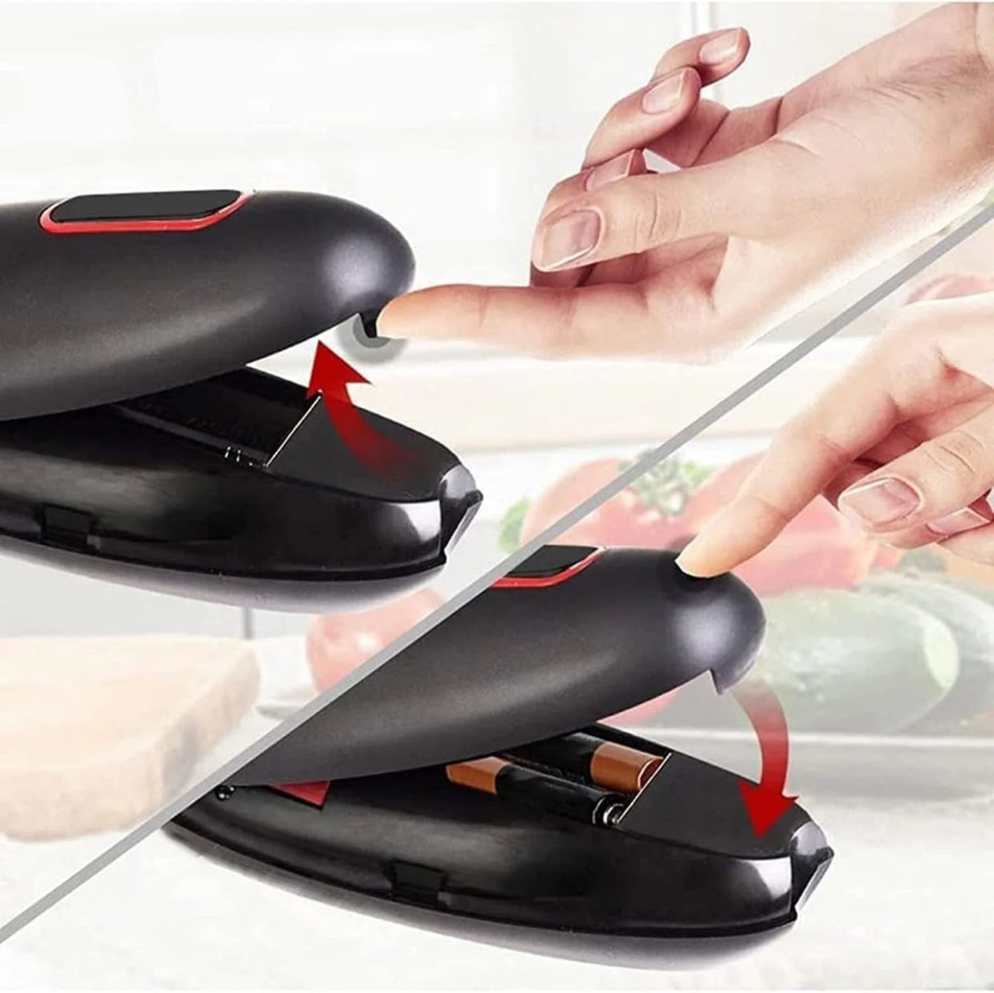 Battery-Powered Can Opener with One-Touch Button and Smooth Edge Technology