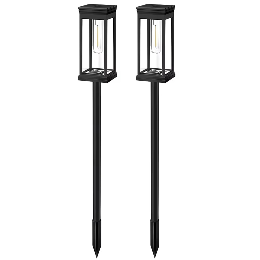 Solar Pathway Lights with Automatic Dusk-to-Dawn Sensor and Waterproof Design, 2-Pack