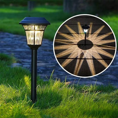 Solar Pathway Ground Light with Automatic Dusk-to-Dawn Sensor and Waterproof Design