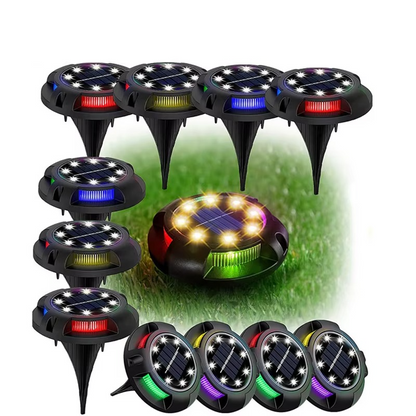 Solar Color-Changing Ground Lights with Automatic Sensor and Waterproof Design