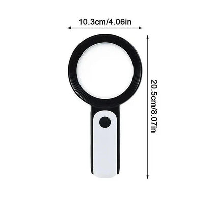 LED Magnifying Glass 30X with 18 Built-in Lights and Adjustable Modes
