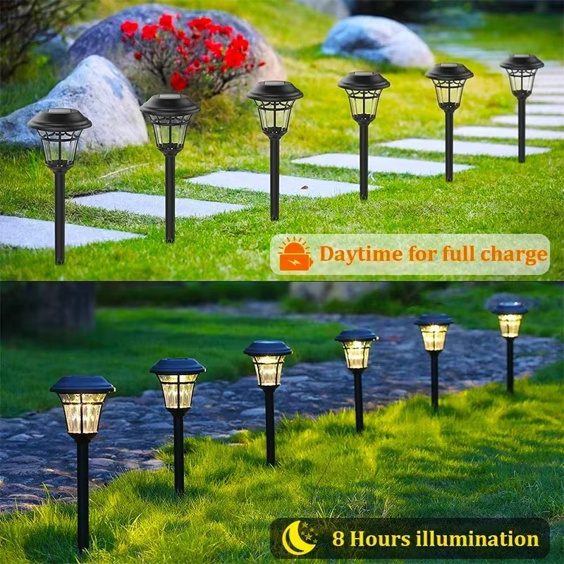 Solar Pathway Ground Light with Automatic Dusk-to-Dawn Sensor and Waterproof Design