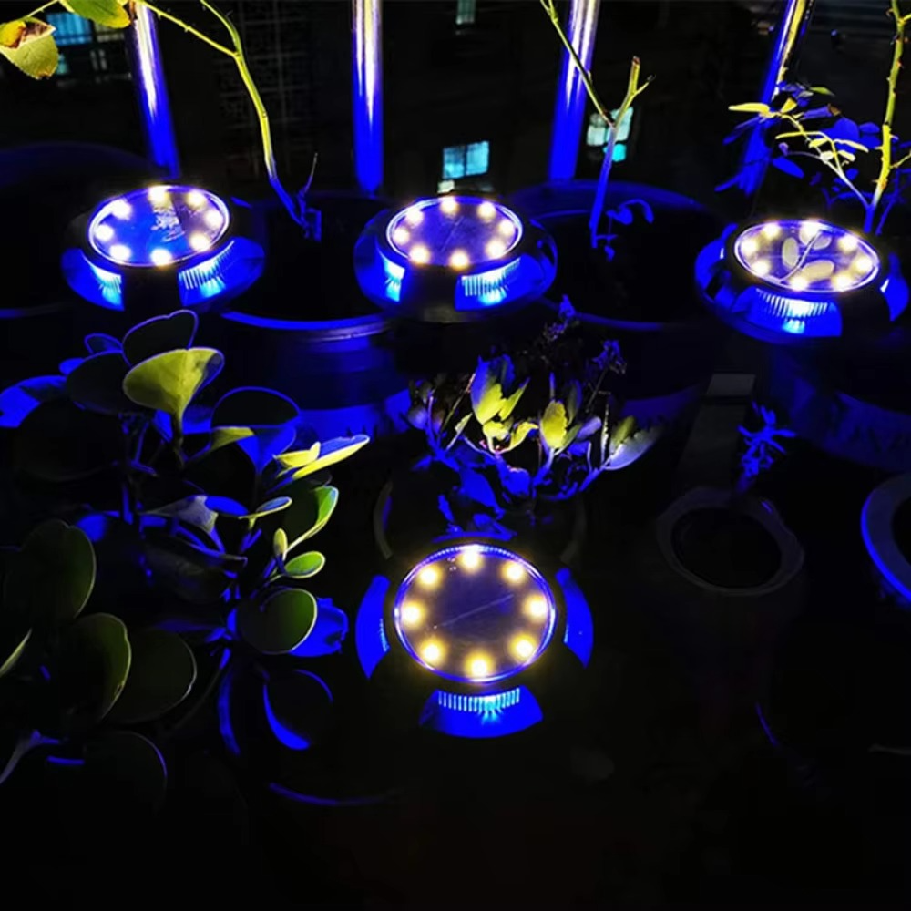 Solar Color-Changing Ground Lights with Automatic Sensor and Waterproof Design